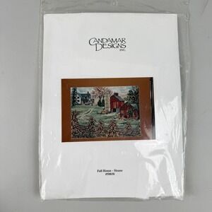 Candamar Designs Cross Stitch Fall House Sloane #50858 NEW OLD STOCK